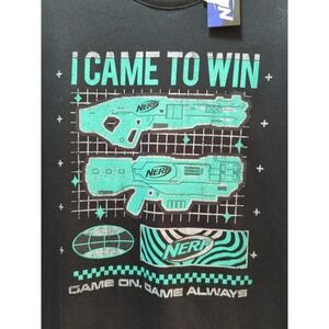 Nerf I came to Win Men's XL t-shirt black green NWT Game on Always